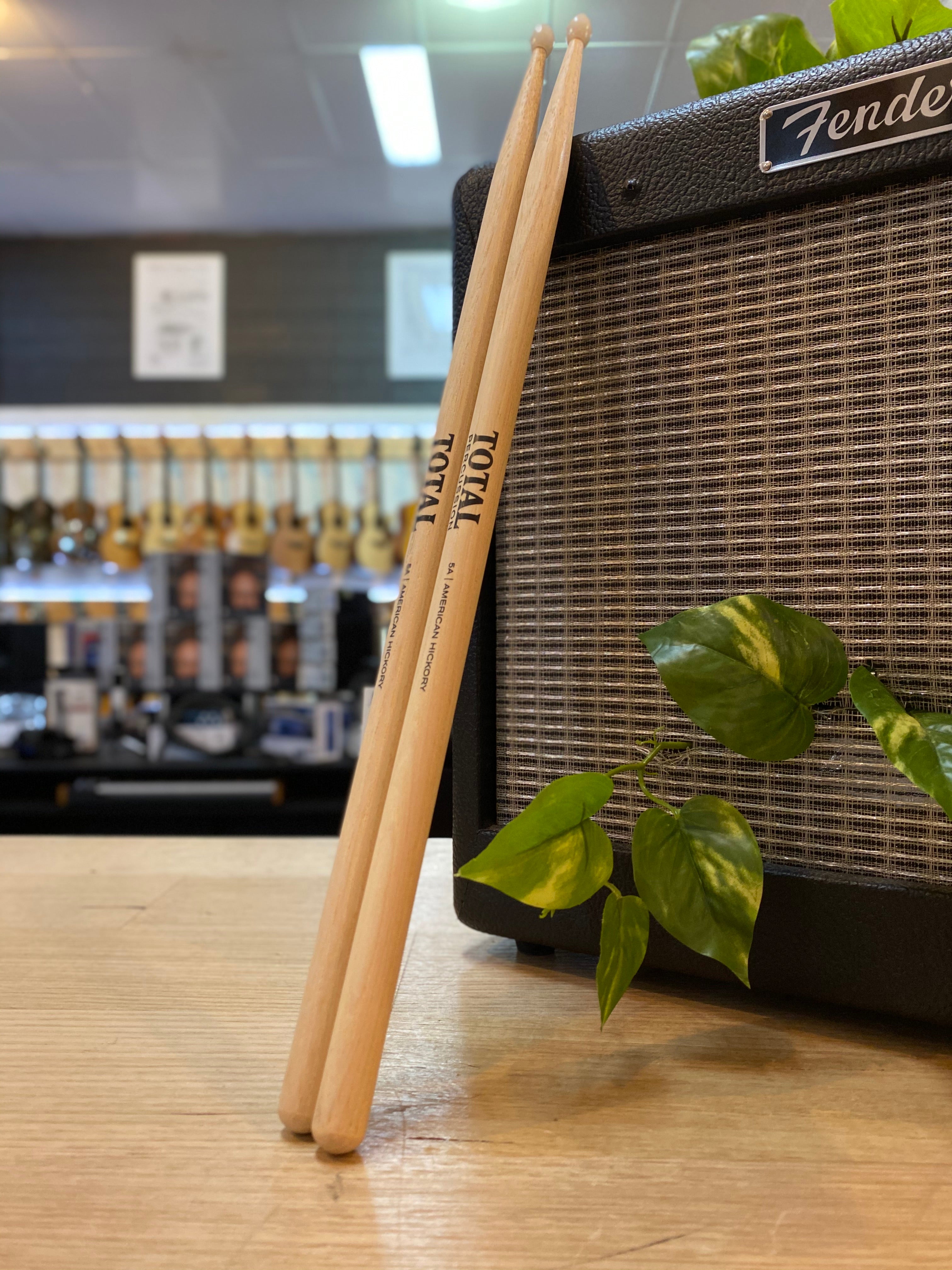 Total Percussion | American Hickory | 5A | Nylon Tip | Drum Sticks