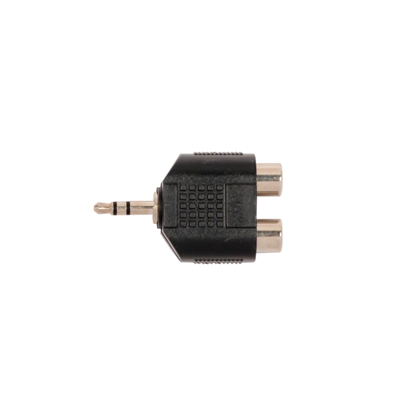 Carson | RP959 | 2 x RCA (F) - 3.5mm TRS (M) Adaptor | Nickel